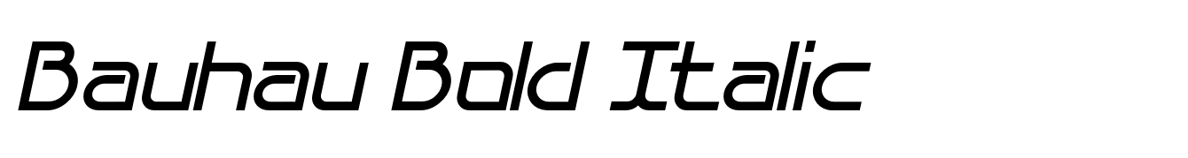 Bauhau Bold Italic